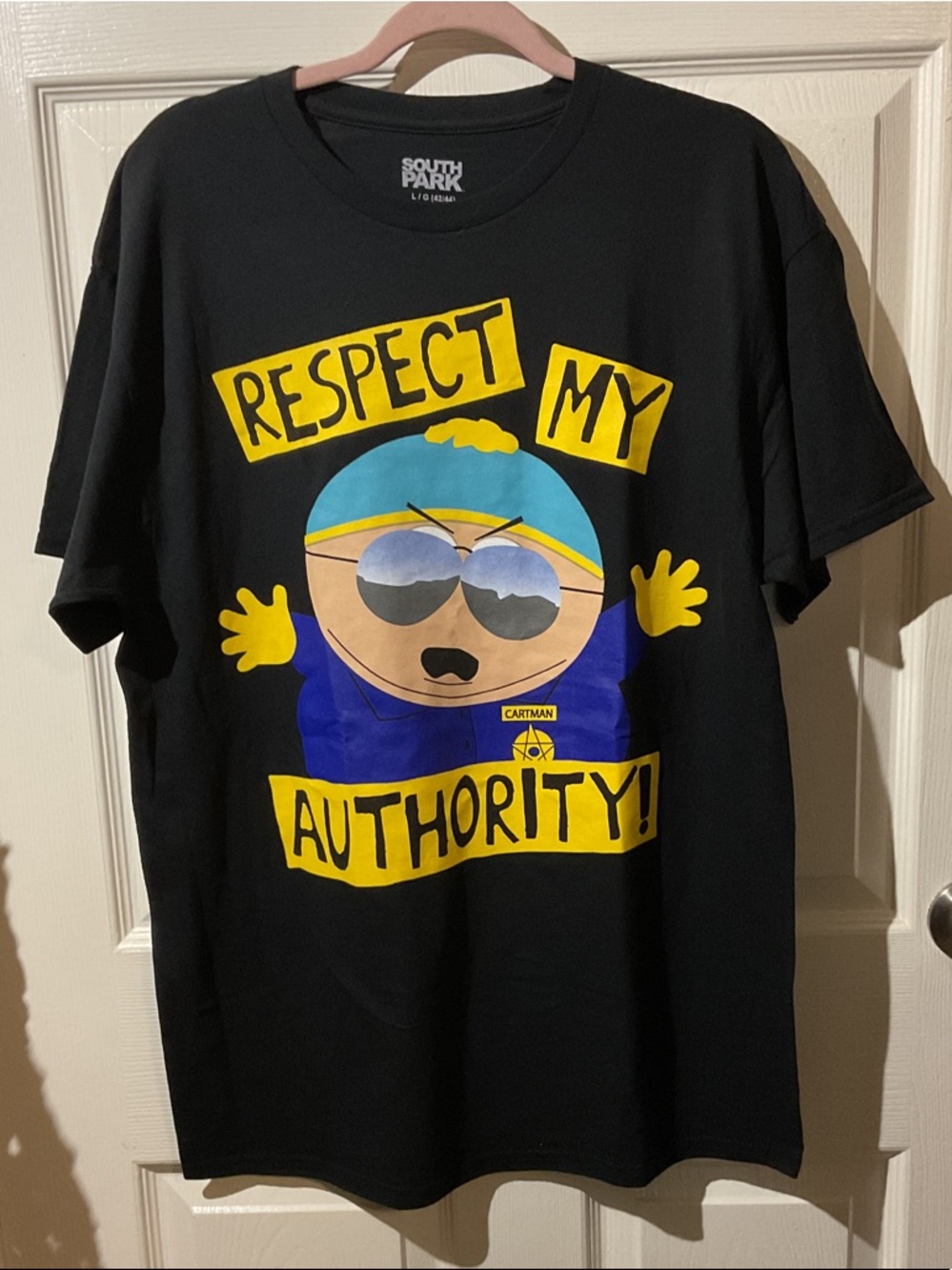 NWOT South Park "Respect My Authority" Cartman Graphic Tee - Black